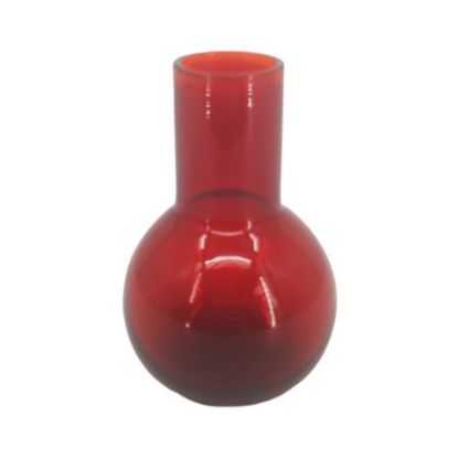 Picture of 10cm GLASS BULBOUS BOTTOM VASE RED X 4pcs
