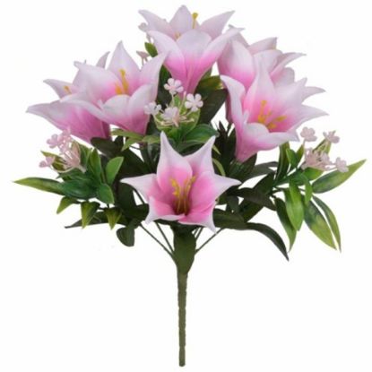 Picture of 37cm EASTER LILY BUSH PINK