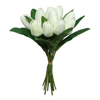 Picture of 35cm TULIP BUNDLE (12 STEMS) IVORY