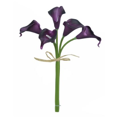 Picture of 35cm REAL TOUCH CALLA LILY BUNDLE (5 STEMS) PURPLE