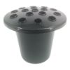 Picture of POLYSTYRENE FILLED GRAVE VASE (PLASTIC INSERT) WITH LID BLACK X 24pcs