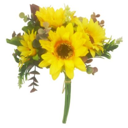 Picture of 36cm SUNFLOWER AND EUCALYPTUS BUNDLE YELLOW