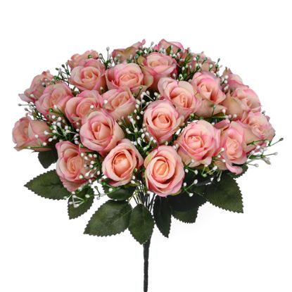 Picture of 40cm ROSEBUD BUSH WITH GYP (24 HEADS) PINK
