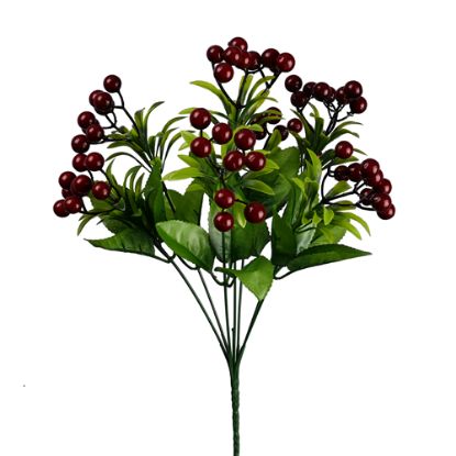 Picture of 37cm BERRY BUSH BURGUNDY