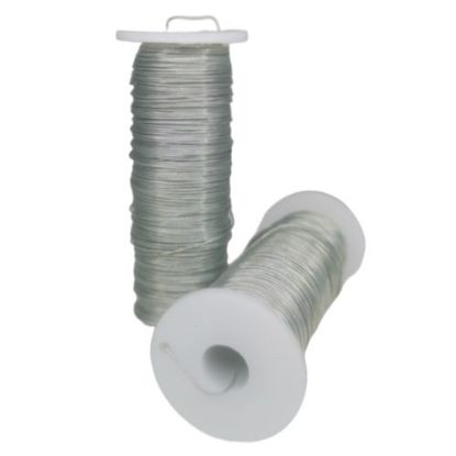 Picture of GALVANISED ROSE WIRE ON REEL 26 SWG (0.46mm) 100g x 10 reels