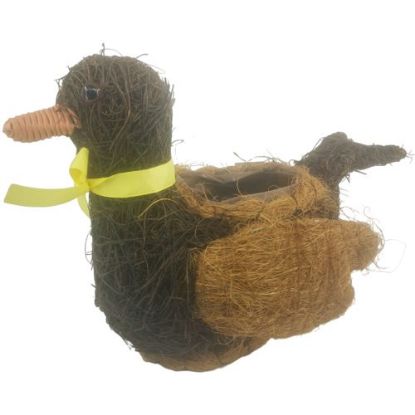 Picture of 31cm COCO FIBRE SITTIING DUCK PLANTER WITH PLASTIC LINING