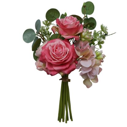 Picture of 28cm MIXED ROSE BUNDLE PINK MIX
