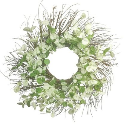 Picture of 24 INCH (61cm) TWIGS AND EUCALYPTUS WREATH NATURAL/GREEN