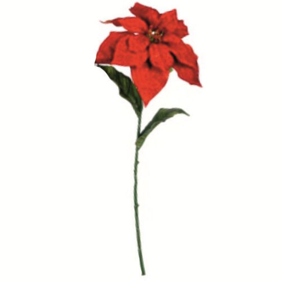 Picture of 66cm SINGLE POINSETTIA RED