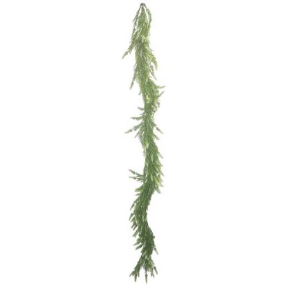 Picture of 140cm PLASTIC ASTILBE AND GRASS GARLAND GREEN/WHITE