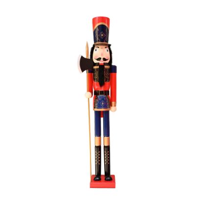 Picture of 150cm WOODEN CHRISTMAS NUTCRACKER FIGURE RED/BLUE