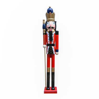 Picture of 150cm WOODEN CHRISTMAS NUTCRACKER FIGURE RED/BLACK