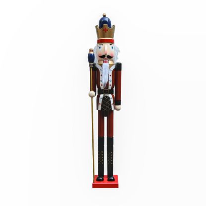 Picture of 150cm WOODEN CHRISTMAS NUTCRACKER FIGURE RED/WHITE