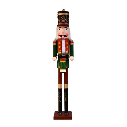 Picture of 120cm WOODEN CHRISTMAS NUTCRACKER FIGURE RED/GREEN/BLACK