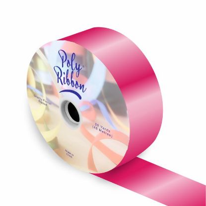 Picture of 50mm (2 INCH) POLY RIBBON X 100 YARDS RASPBERRY