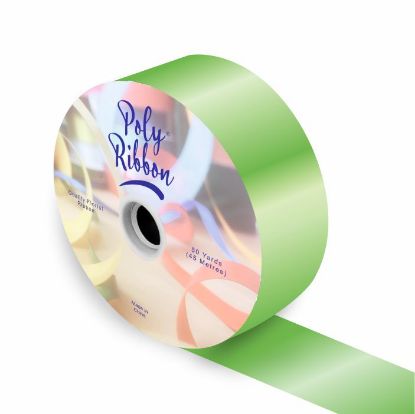 Picture of 50mm (2 INCH) POLY RIBBON X 100 YARDS LIME GREEN