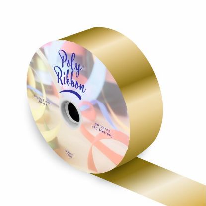 Picture of 50mm (2 INCH) POLY RIBBON X 100 YARDS GOLD