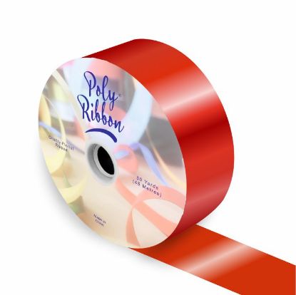 Picture of 50mm (2 INCH) POLY RIBBON X 50 YARDS METALLIC RED