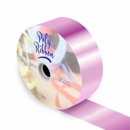 Picture of 50mm (2 INCH) POLY RIBBON X 50 YARDS METALLIC LIGHT PINK