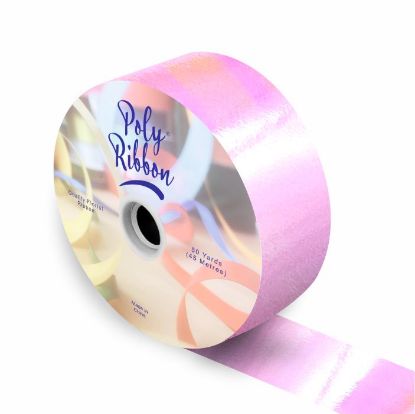 Picture of 50mm (2 INCH) POLY RIBBON X 50 YARDS IRIDESCENT LIGHT PINK