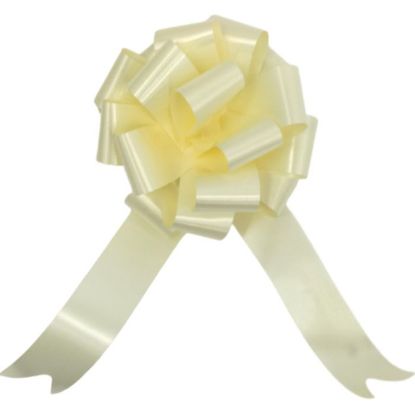 Picture of POLY RIBBON PULL BOWS 30mm X 30pcs CREAM