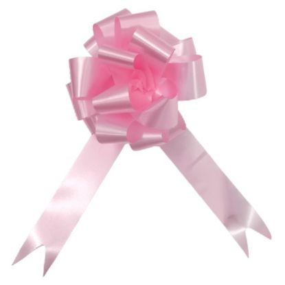 Picture of POLY RIBBON PULL BOWS 30mm X 30pcs LIGHT PINK
