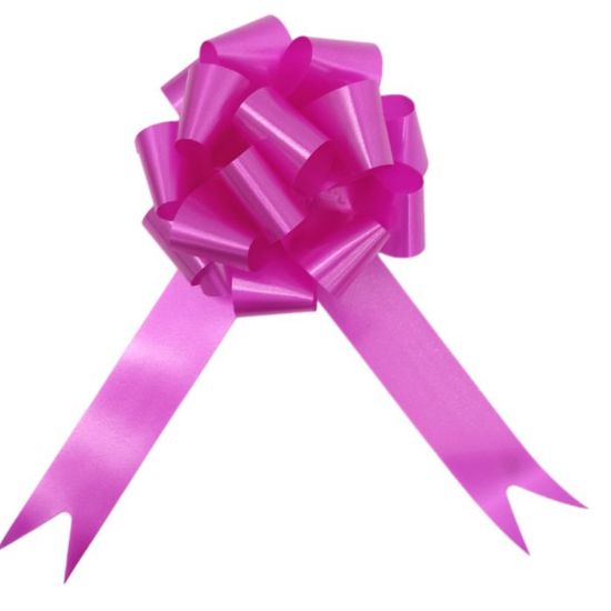 Picture of POLY RIBBON PULL BOWS 30mm X 30pcs FUCHSIA