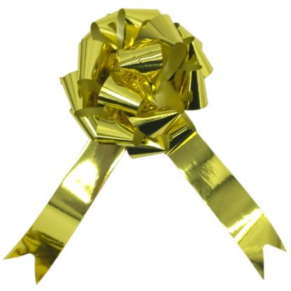 Picture of POLY RIBBON PULL BOWS 30mm X 30pcs METALLIC GOLD