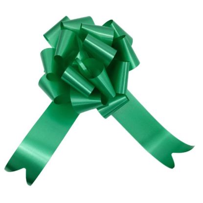 Picture of POLY RIBBON PULL BOWS 50mm X 20pcs EMERALD GREEN