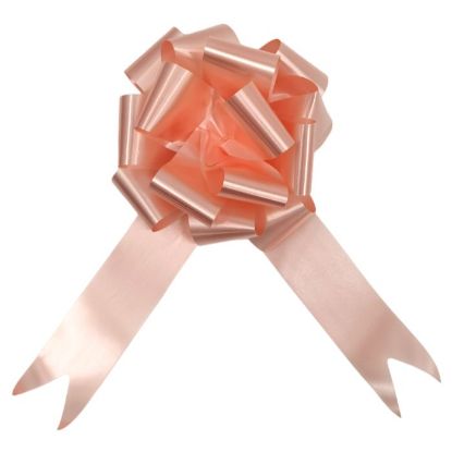 Picture of POLY RIBBON PULL BOWS 50mm X 20pcs PEACH