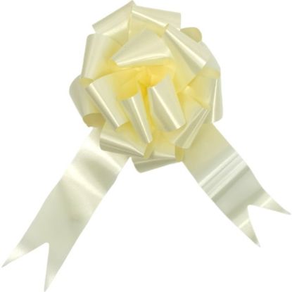 Picture of POLY RIBBON PULL BOWS 50mm X 20pcs CREAM