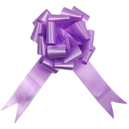 Picture of POLY RIBBON PULL BOWS 50mm X 20pcs LILAC