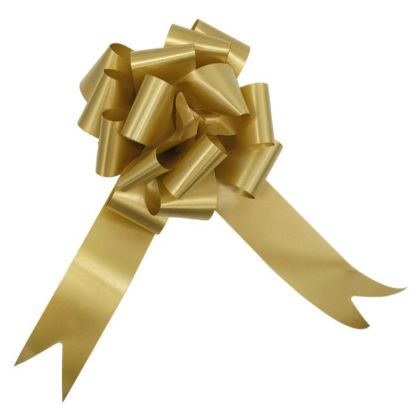 Picture of POLY RIBBON PULL BOWS 50mm X 20pcs GOLD