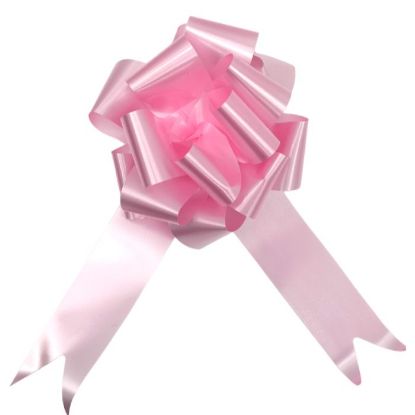 Picture of POLY RIBBON PULL BOWS 50mm X 20pcs LIGHT PINK
