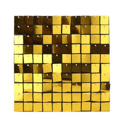 Picture of SEQUIN WALL PANEL 30cm X 30cm SQUARE SEQUINS GOLD