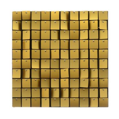 Picture of SEQUIN WALL PANEL 30cm X 30cm SQUARE SEQUINS NEW GOLD