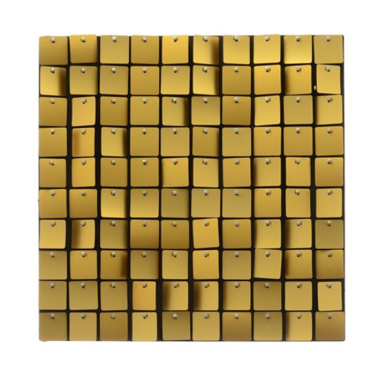 Picture of SEQUIN WALL PANEL 30cm X 30cm SQUARE SEQUINS NEW GOLD