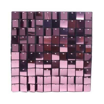 Picture of SEQUIN WALL PANEL 30cm X 30cm SQUARE SEQUINS PINK