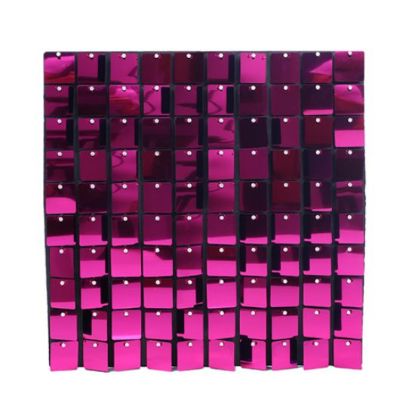 Picture of SEQUIN WALL PANEL 30cm X 30cm SQUARE SEQUINS FUCHSIA