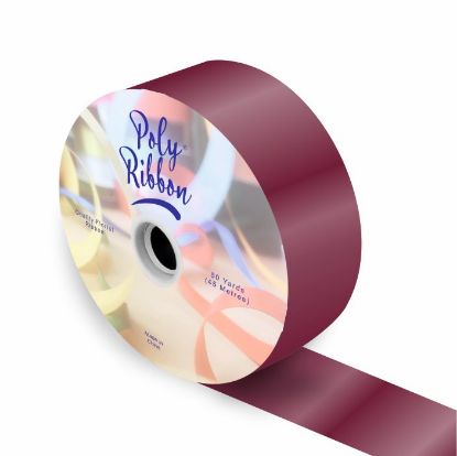 Picture of 50mm (2 INCH) POLY RIBBON X 100 YARDS BURGUNDY