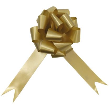 Picture of POLY RIBBON PULL BOWS 30mm X 30pcs GOLD