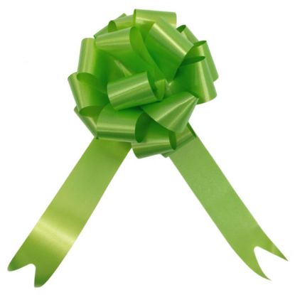 Picture of POLY RIBBON PULL BOWS 30mm X 30pcs LIME GREEN