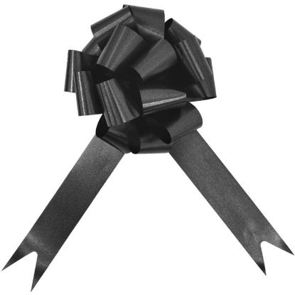 Picture of POLY RIBBON PULL BOWS 30mm X 30pcs BLACK