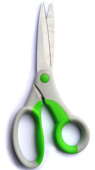 Picture of 21cm (8") FLORAL TOUCH BIOGUARD SATIN COATED SCISSORS GREY/GREEN
