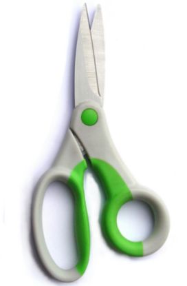 Picture of 15cm (6") FLORAL TOUCH BIOGUARD SATIN COATED SCISSORS GREY/GREEN