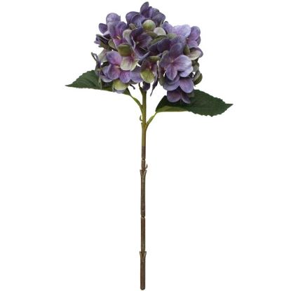 Picture of 45cm REAL TOUCH HYDRANGEA PURPLE/GREEN