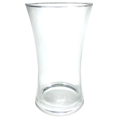 Picture of 25cm GLASS HOURGLASS VASE CLEAR X BOX OF 6pcs