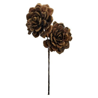 Picture of 49cm 2 LARGE WOODEN FLOWERS IN CELLO WRAP  X 15pcs